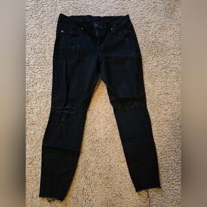 Maurices Distressed Black Skinny Jeans for Women